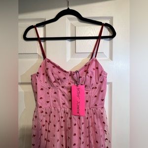 Betsey Johnson Sequin Heart TikTok Viral Dress NWT